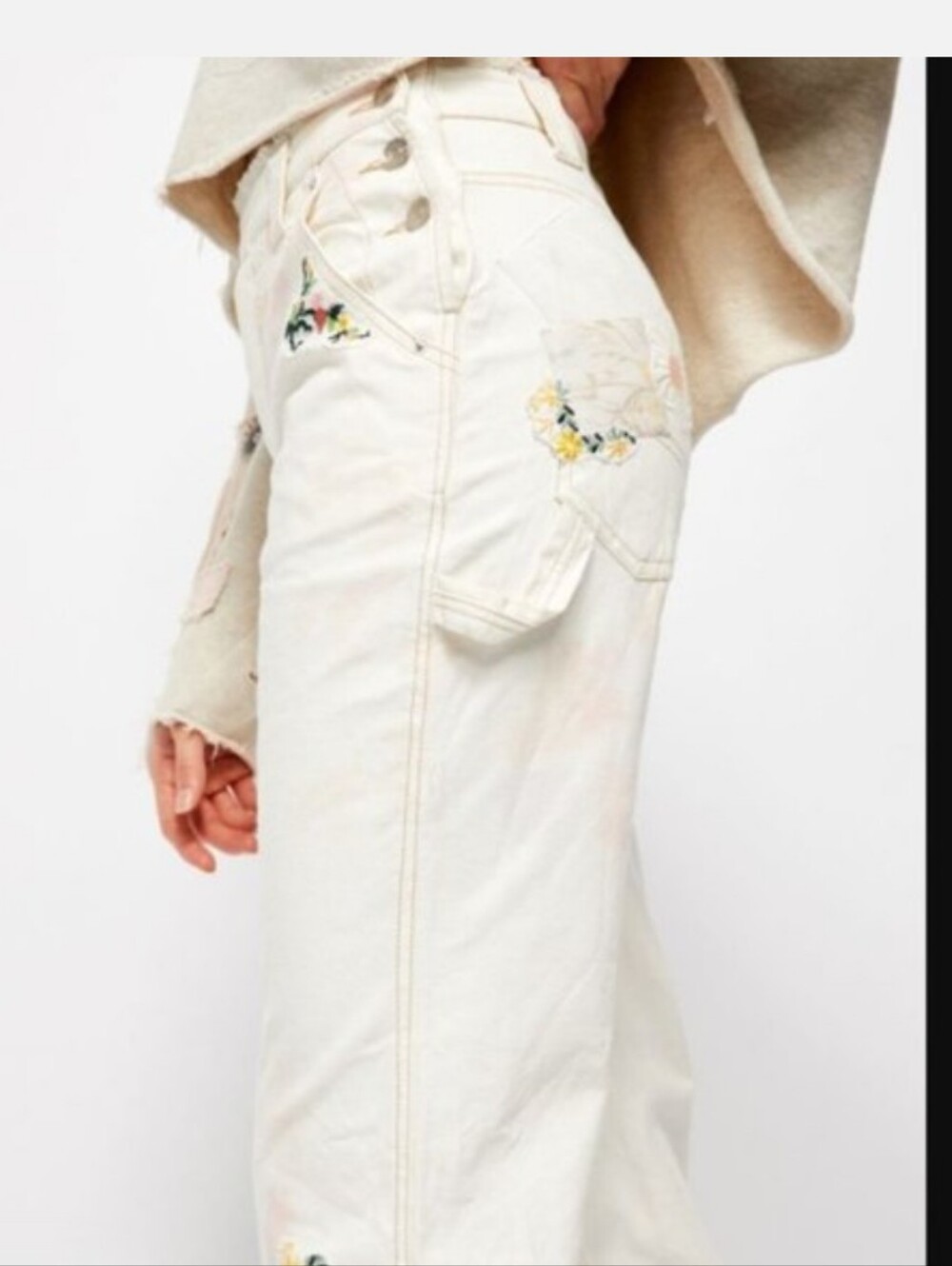 We The Free Love Alive Patchwork Embroidered Jeans...Size 24, Worn Once - Picture 2 of 4